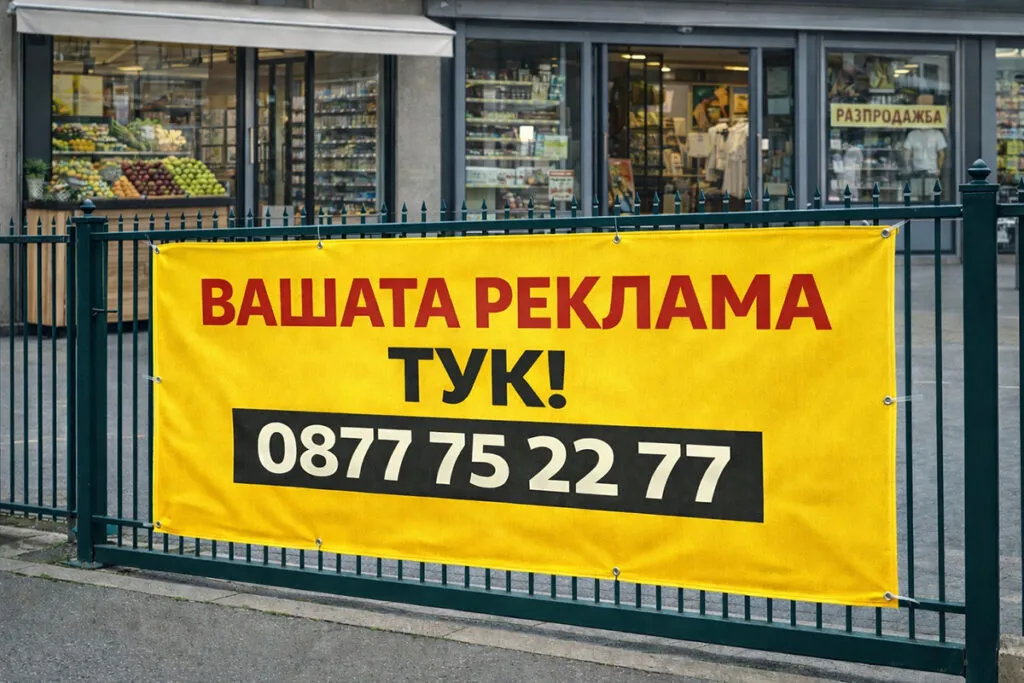 Печат на транспарант от рекламен винил — Танграм