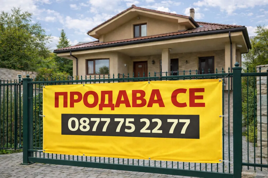 Транспарант от винил за продажба или отдаване на имот