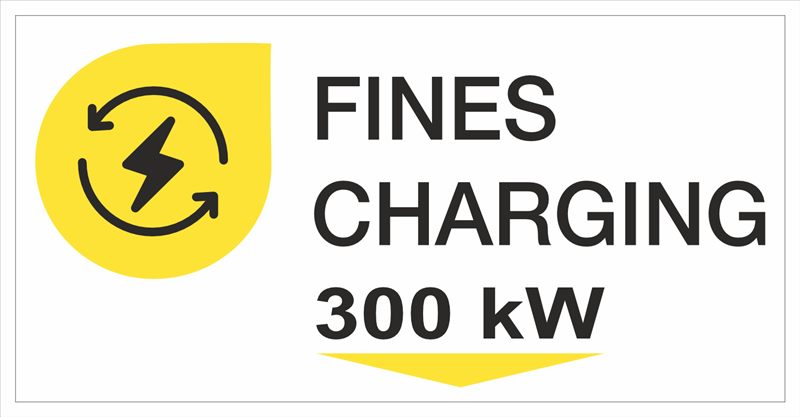 Транспарант за зарядна станция за електромобили 300 kW, 2,53×1,27 м