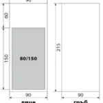 2110-piramidka-razmeri Настолен календар пирамидка 2110 — рекламна площ 90×60 мм отпред и 90×215 мм на гърба