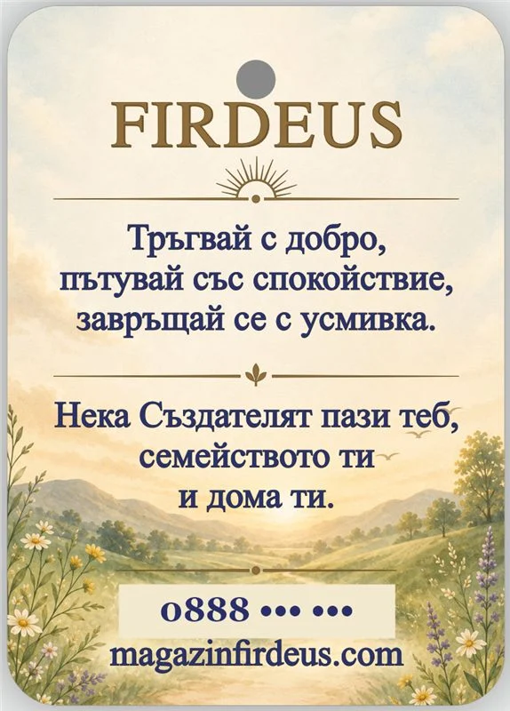 Ароматизатор FIRDEUS 64×90 мм — пейзаж с пожелание за път
