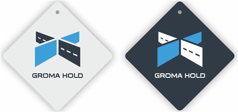 Ароматизатор ромб 60×60 мм за GROMA HOLD — светло лице и тъмен гръб
